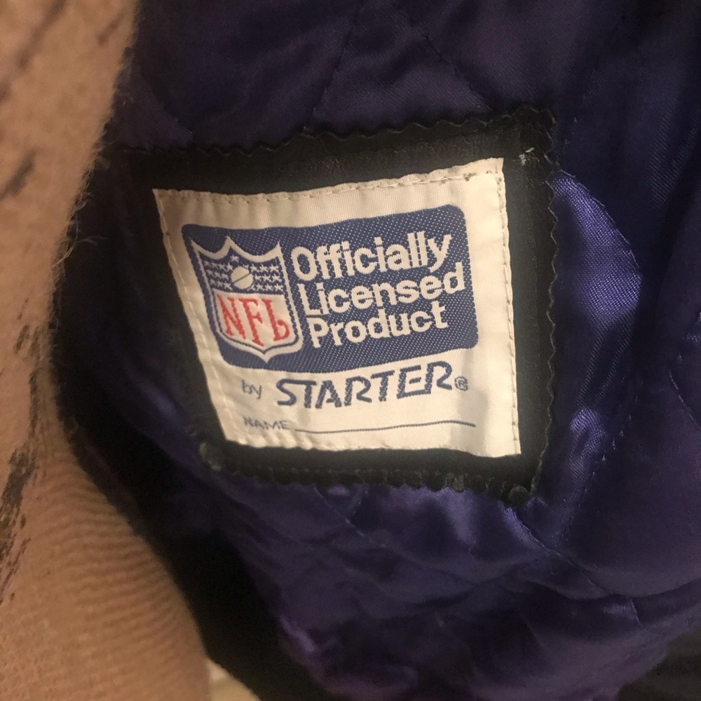 🏈 RARE Vintage Leather GIANTS Bomber Jacket - Picture 13 of 13